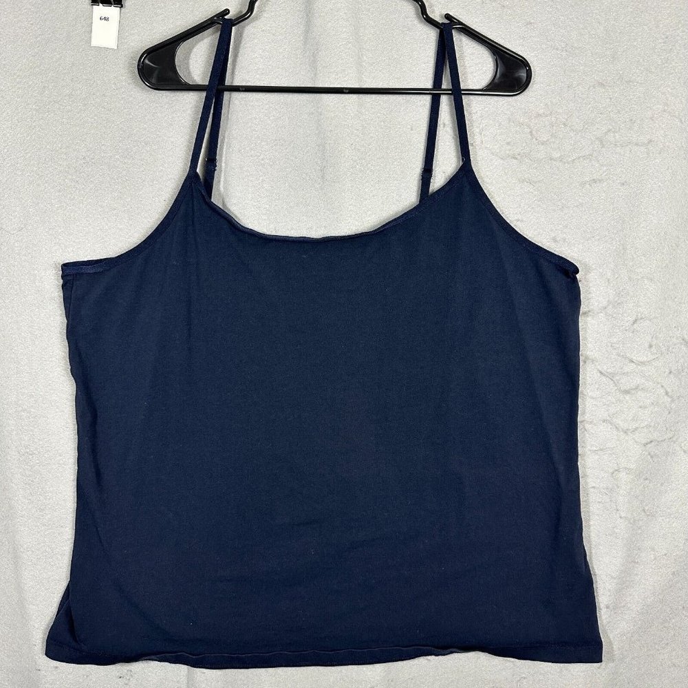 CJ Banks Womens Tank Top Sleeveless Spaghetti Strap Black Size 2X